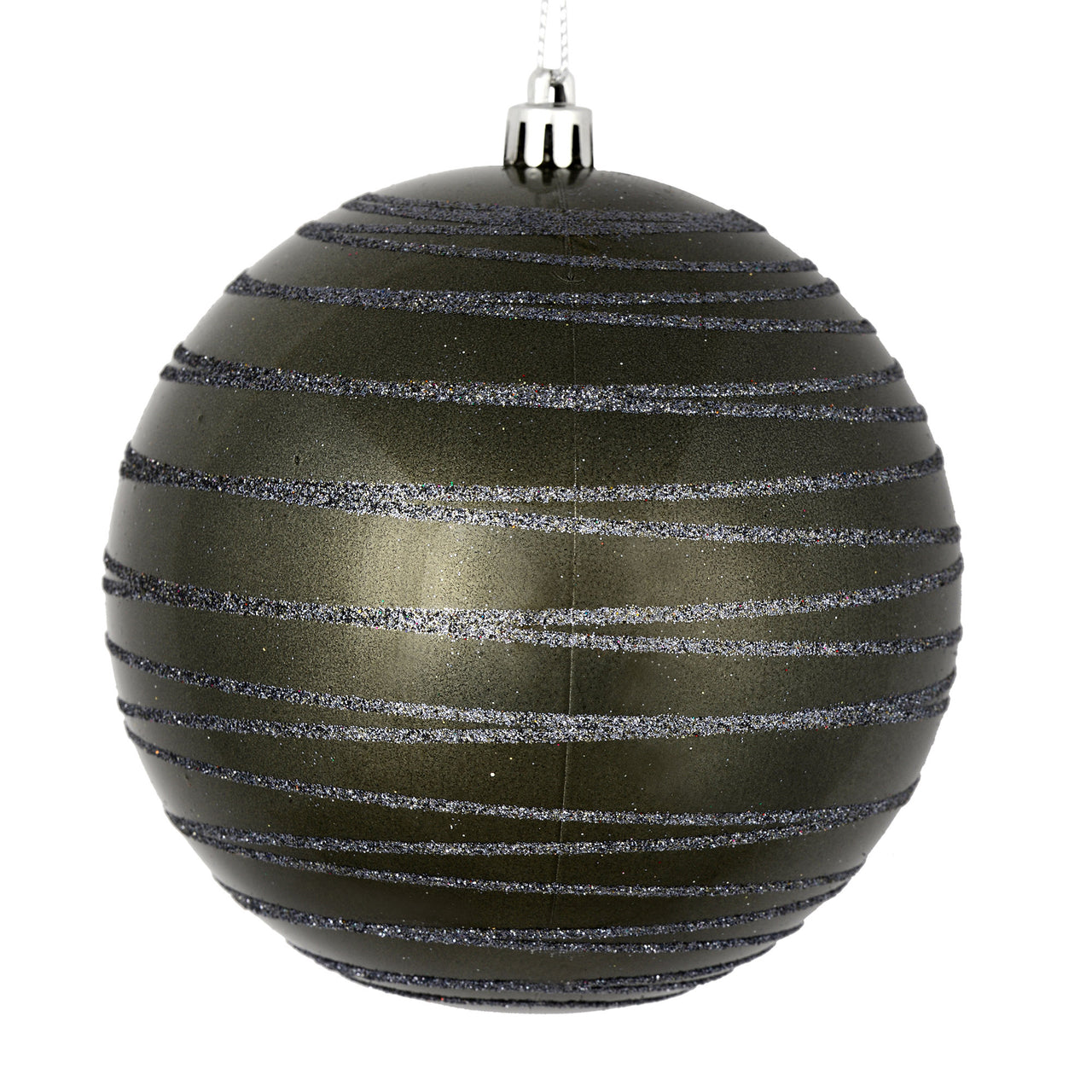 6" Pewter Candy Glitter Ball