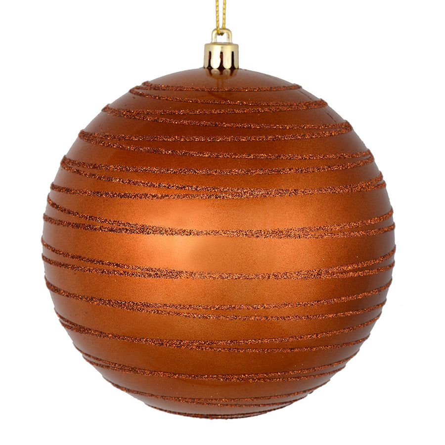 4.75" Copper Candy Glitter Ball
