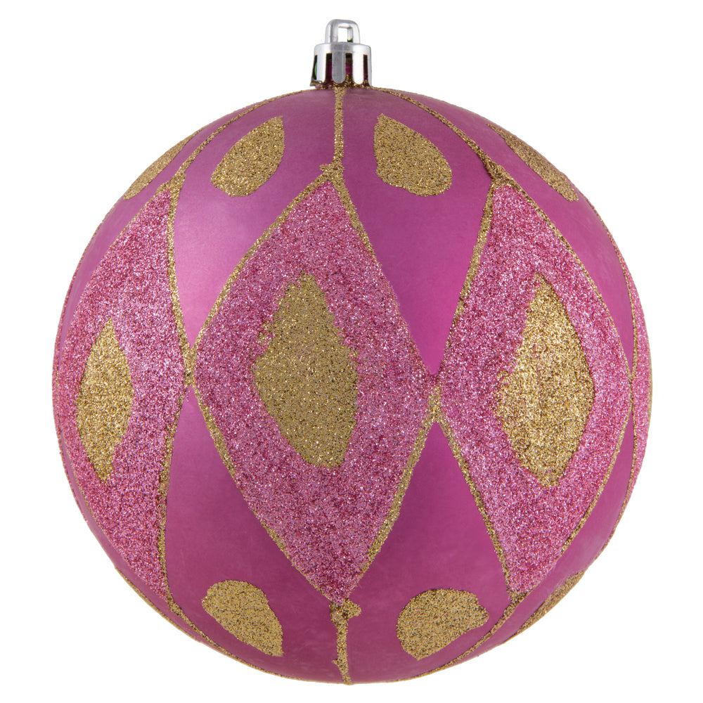 4.75" Mauve Matte Glitter Diamond