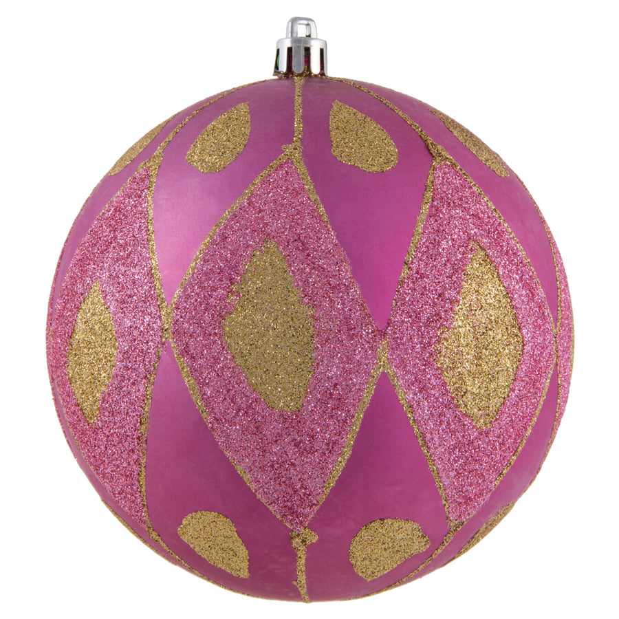 4.75" Mauve Matte Glitter Diamond