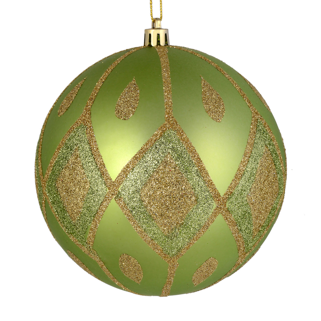 4" Celadon Matte Glitter Diamond
