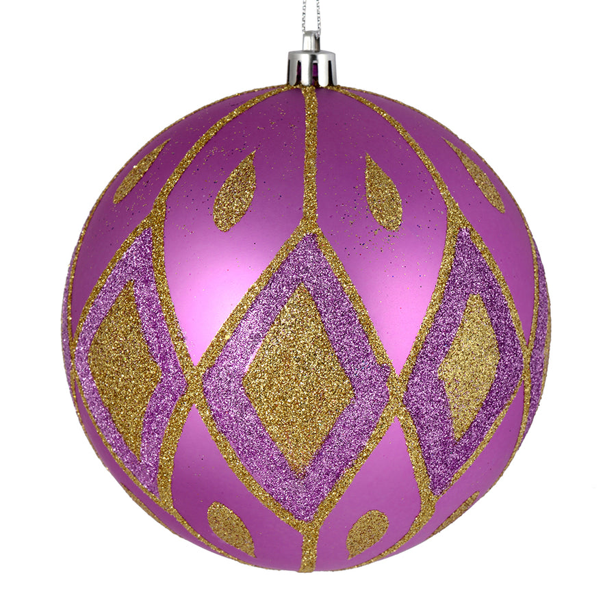 4" Orchid Matte Glitter Diamond
