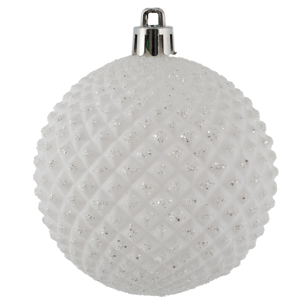 2.75" White Durian Glitter Ball