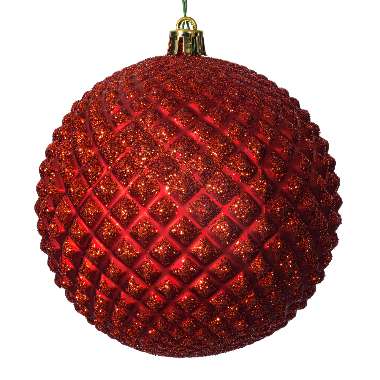 4" Red Durian Glitter Ball