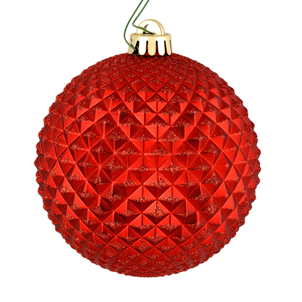 2.75" Red Durian Glitter Ball