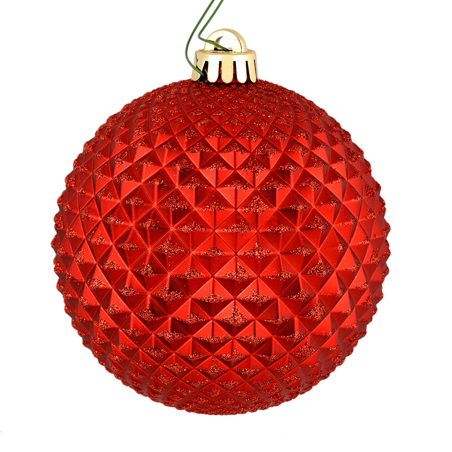 2.75" Red Durian Glitter Ball