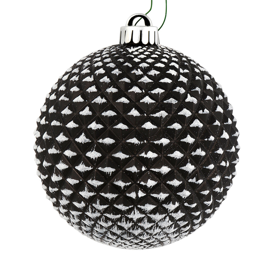 4" Black Durian Glitter Ball