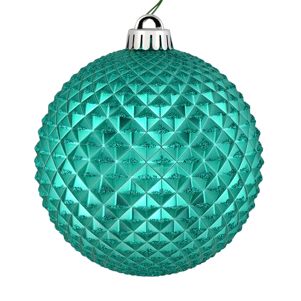 4" Teal Durian Glitter Ball