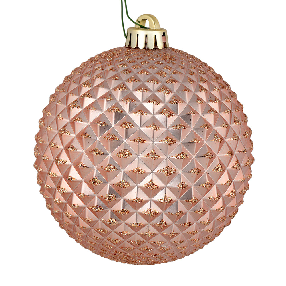 4" Rose Gold Durian Glitter Ball