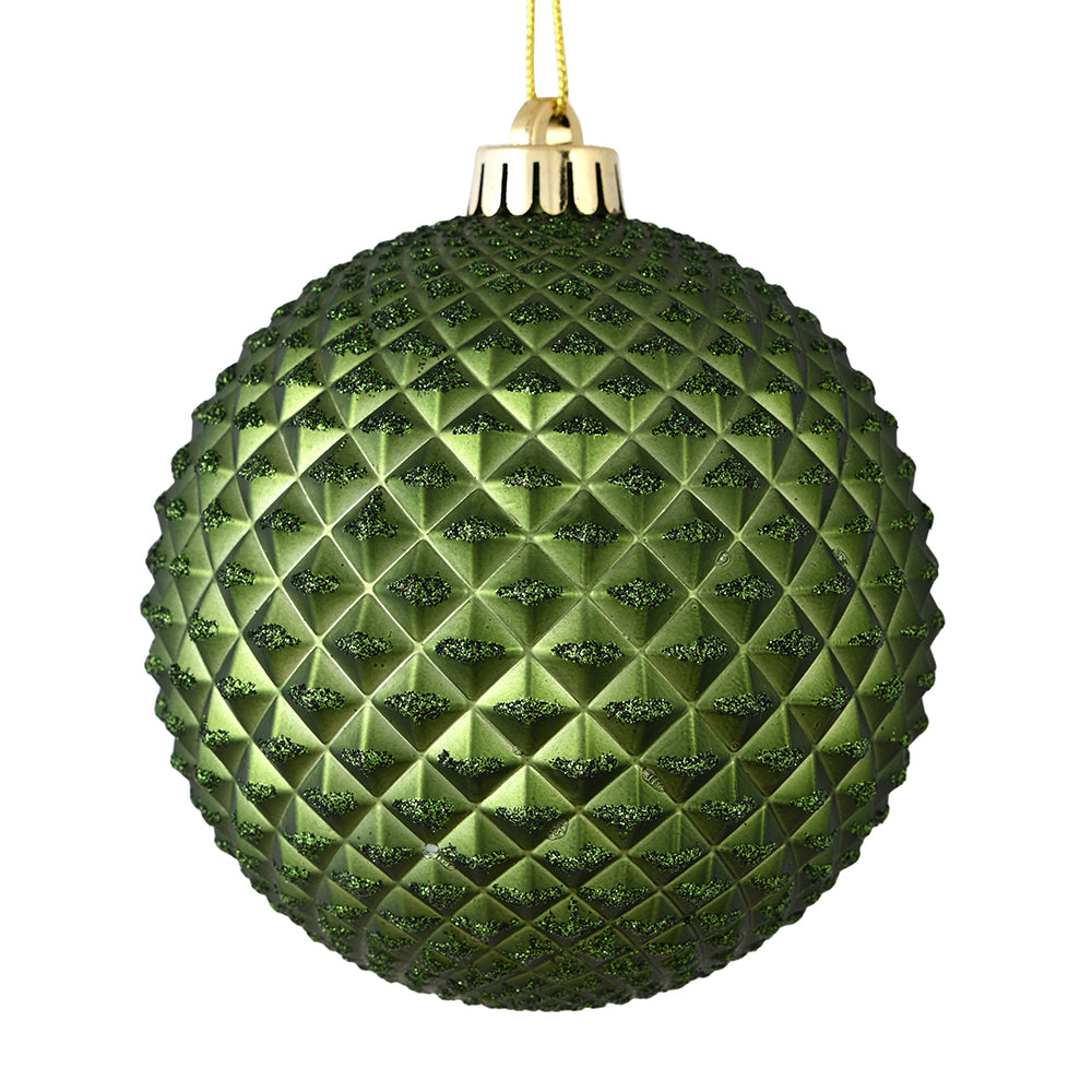 4" Moss Green Durian Glitter Ball