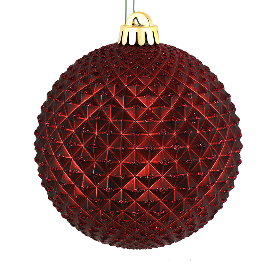2.75" Burgundy Durian Glitter Ball