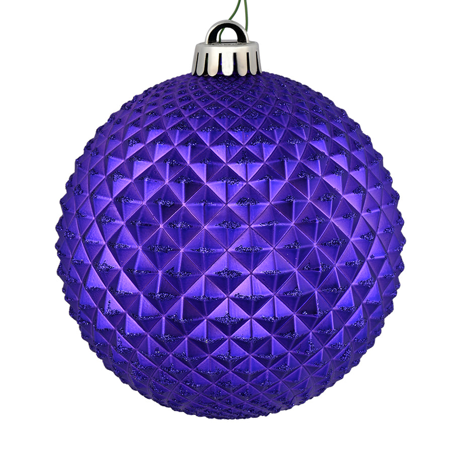 6" Purple Durian Glitter Ball Drill