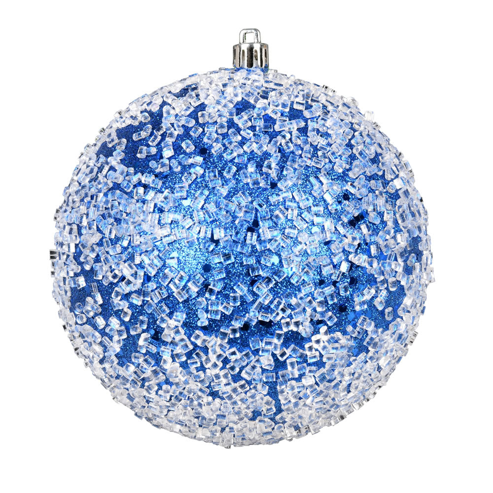 4" Blue Glitter Hail Ball