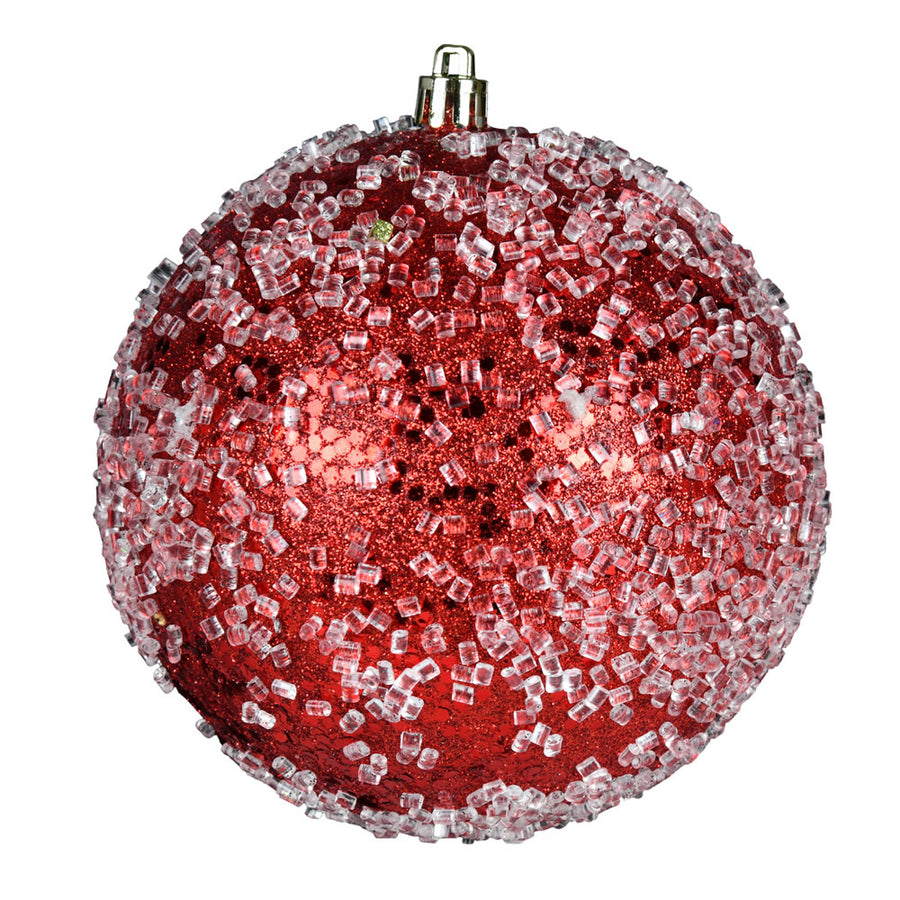 12" Red Glitter Hail Ball