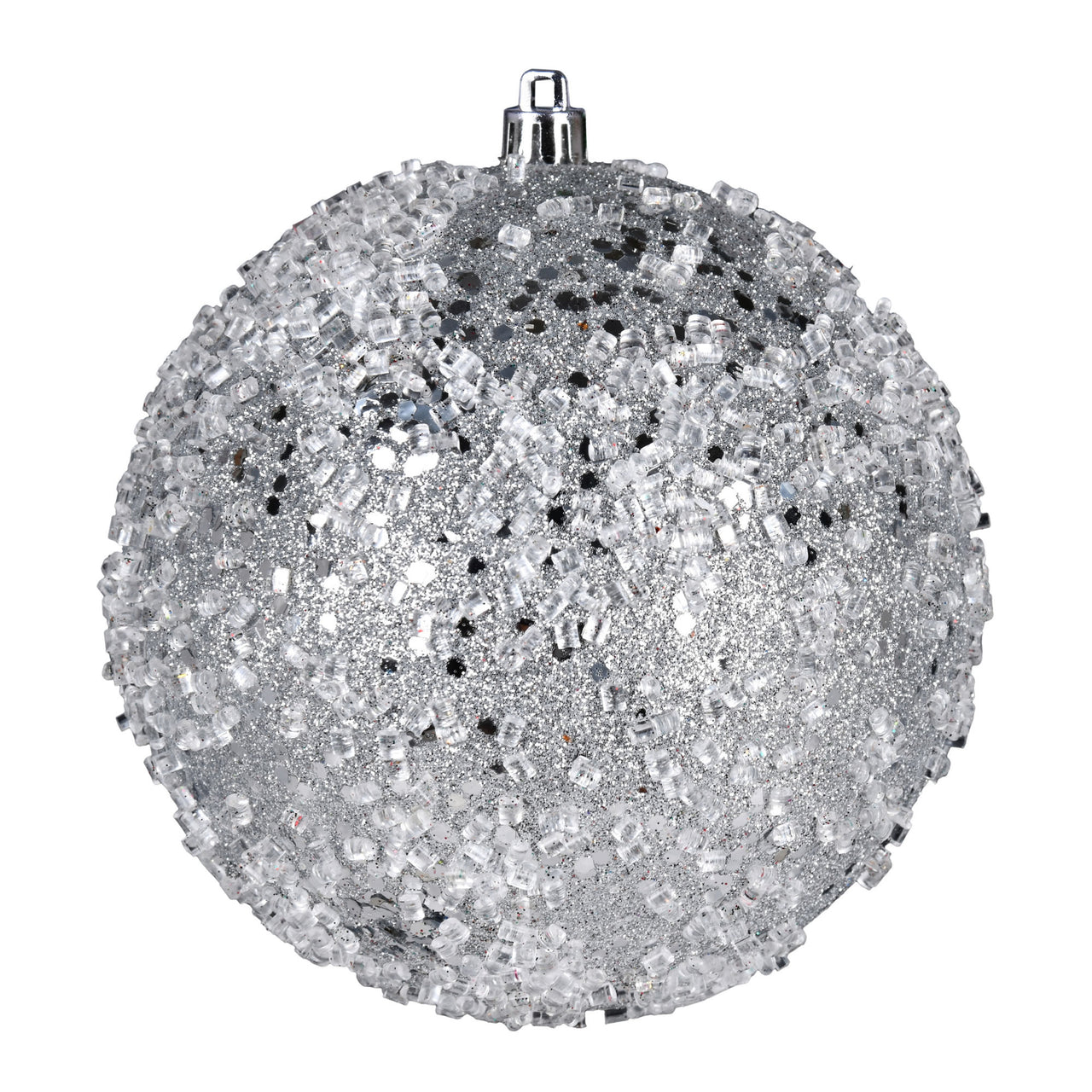 12" Silver Glitter Hail Ball