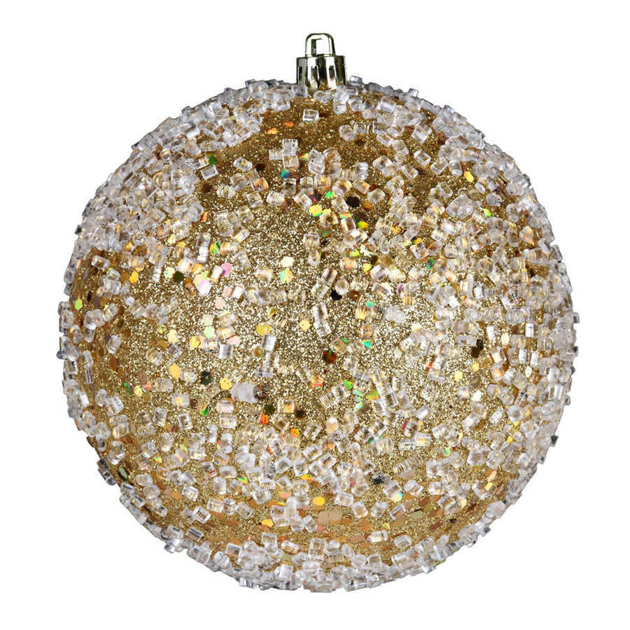 4" Gold Glitter Hail Ball