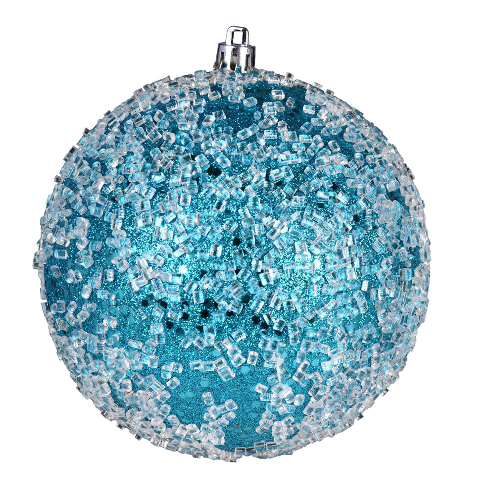 8" Turquoise Glitter Hail Ball