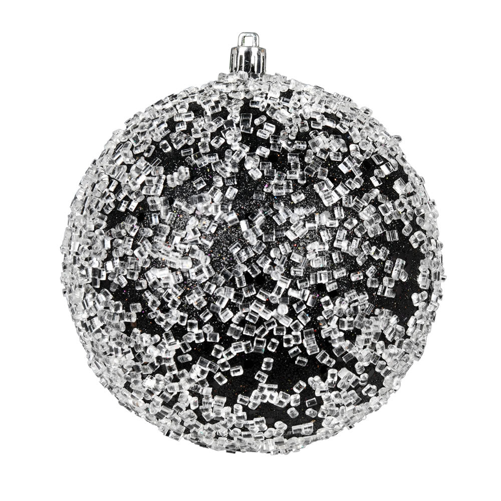 8" Black Glitter Hail Ball