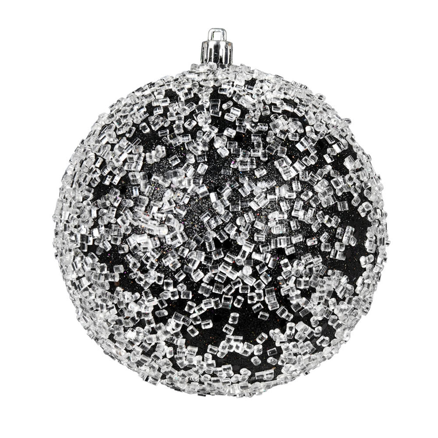 8" Black Glitter Hail Ball