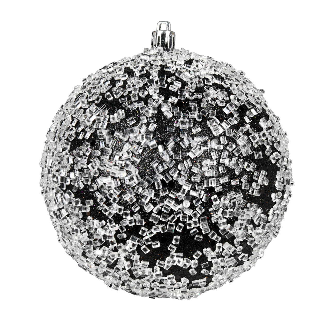 6" Black Glitter Hail Ball
