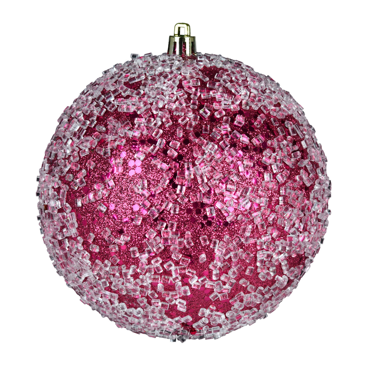 6" Berry Red Glitter Hail Ball