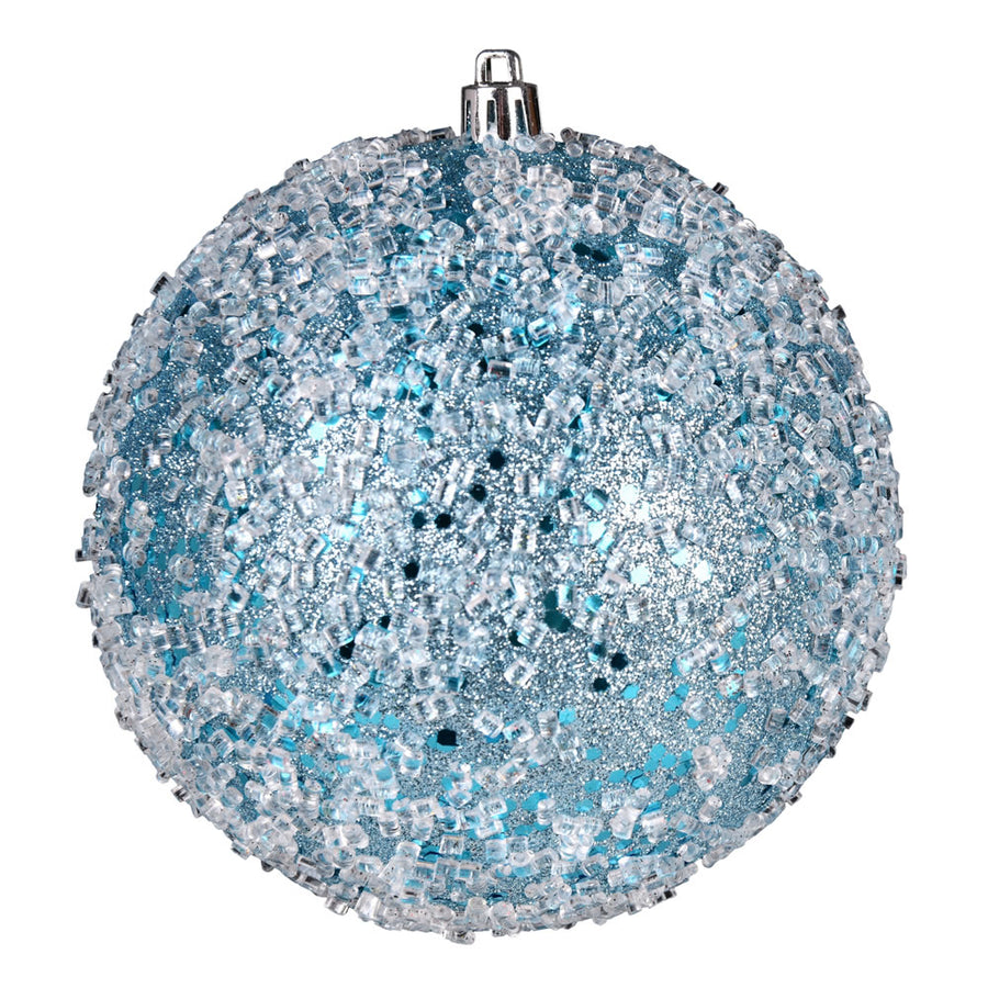 4.75" Baby Blue Glitter Hail Ball