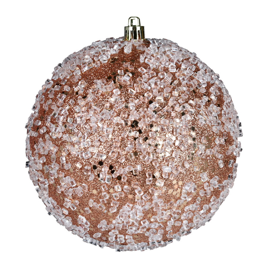 4.75" Rose Gold Glitter Hail Ball