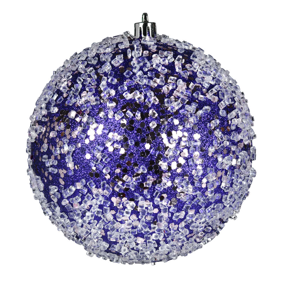 6" Purple Glitter Hail Ball
