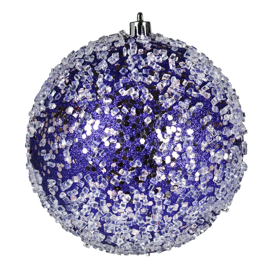 6" Purple Glitter Hail Ball