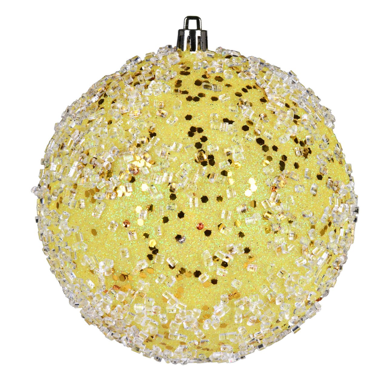 4" Yellow Glitter Hail Ball
