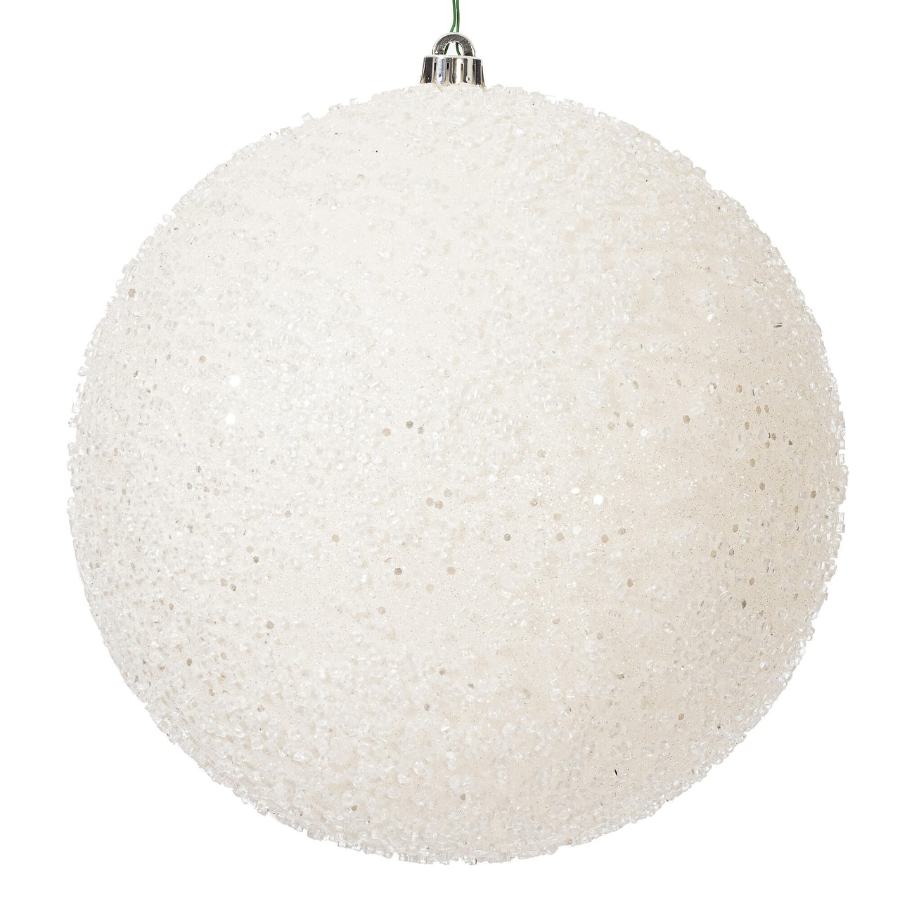 12" White Glitter Hail Ball