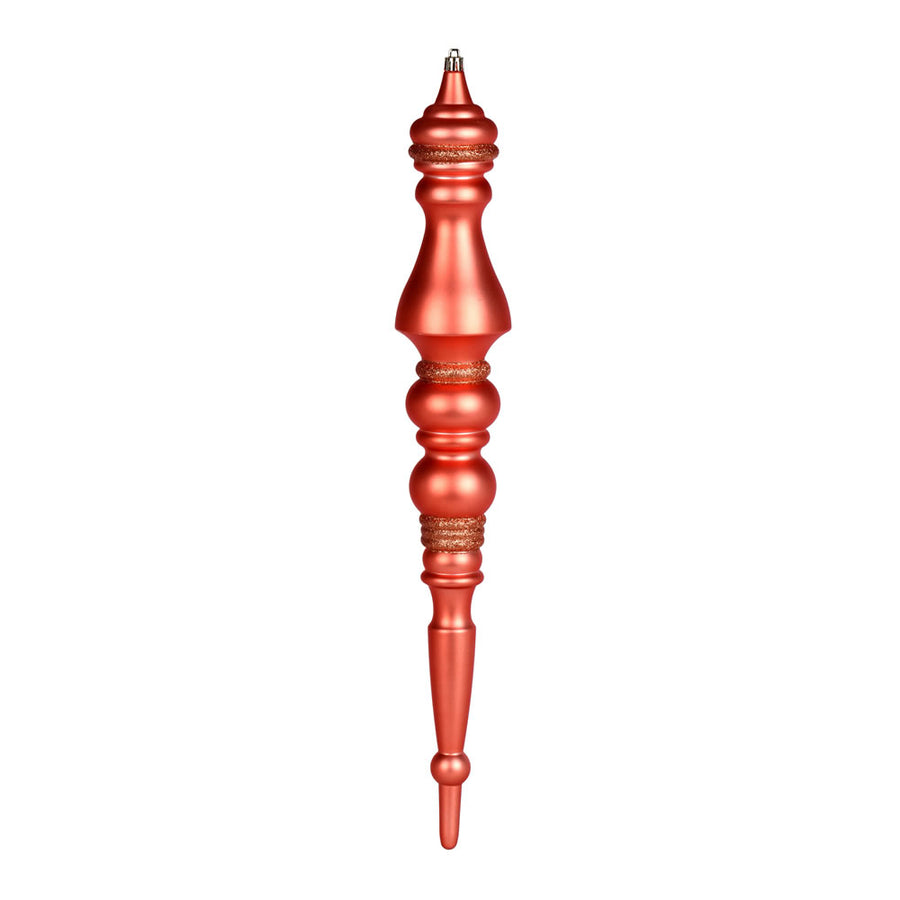 20" Coral Matte Finial