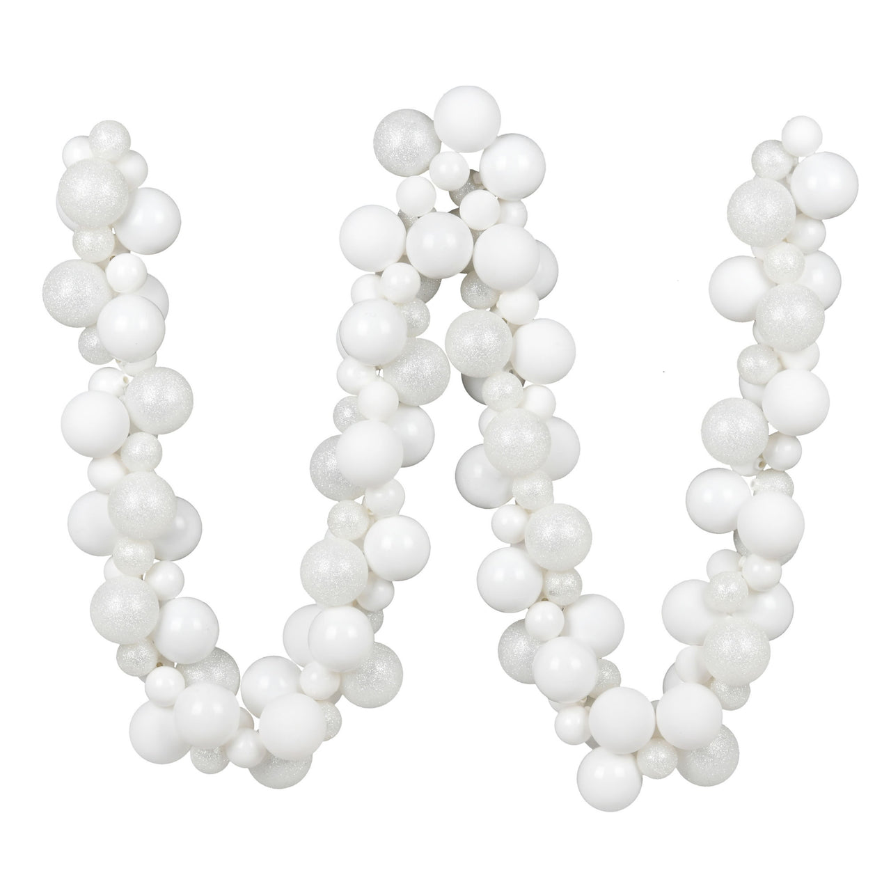 6' White Asst Orn Ball Garland