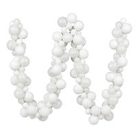 6' White Asst Orn Ball Garland
