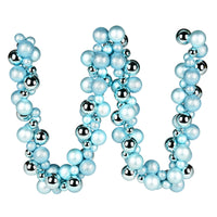 6' Baby Blue Asst Orn Ball Garland