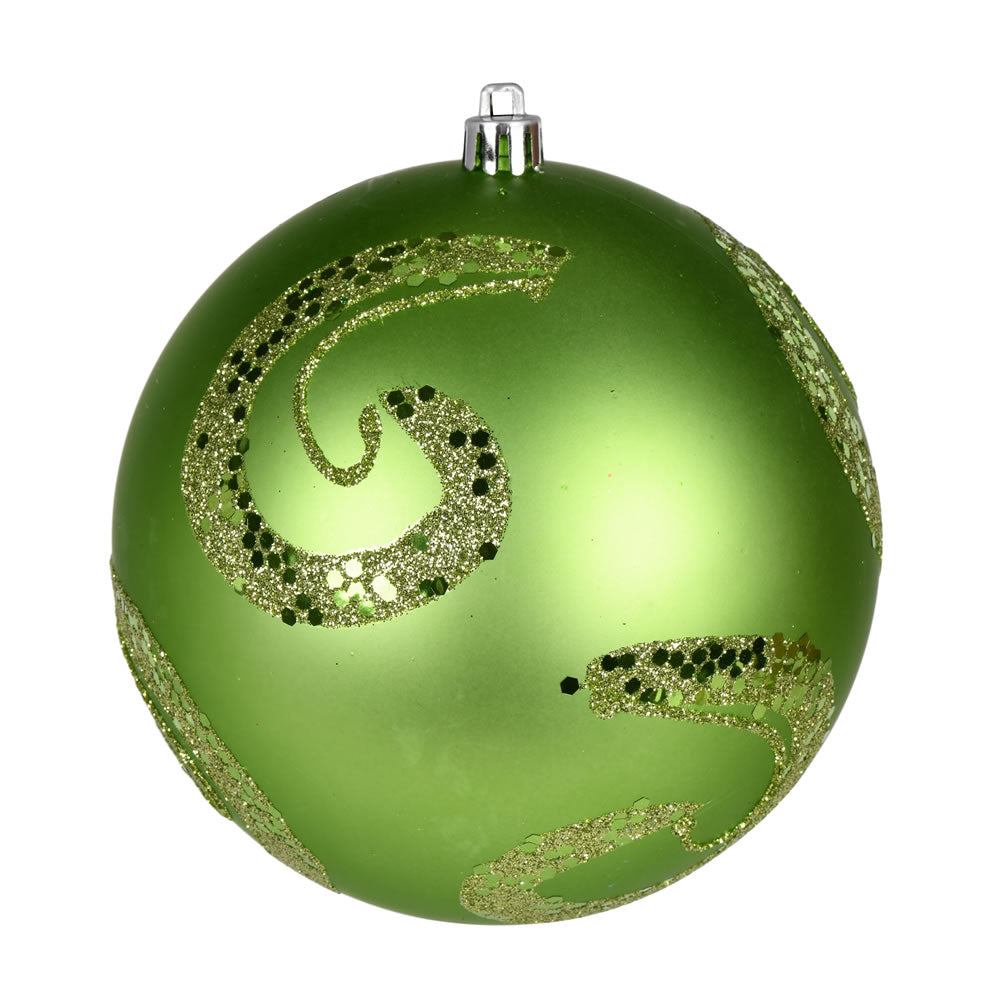 4" Celadon Matte Sequin Drill Orn