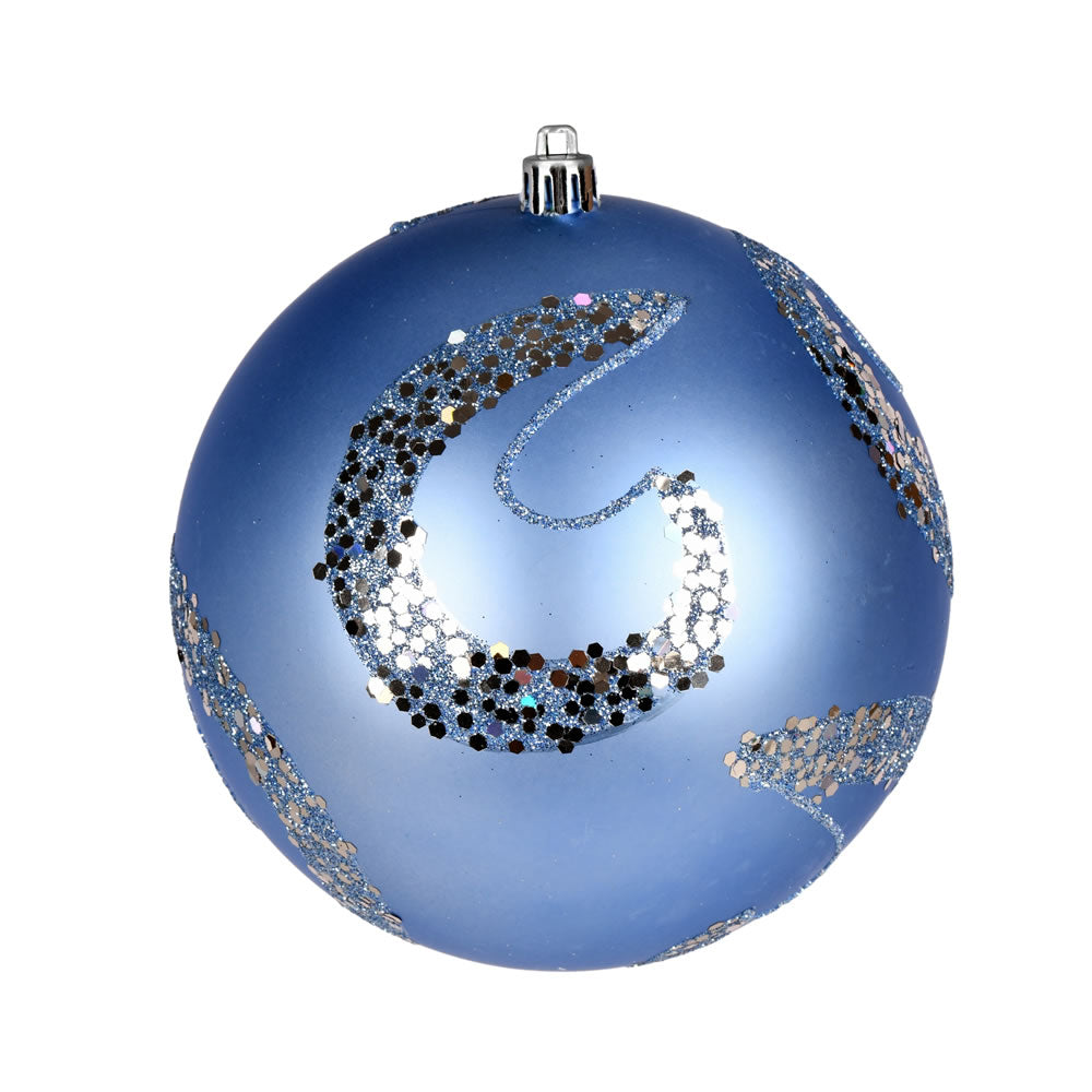 4.75" Periwinkle Matte Sequin Orn