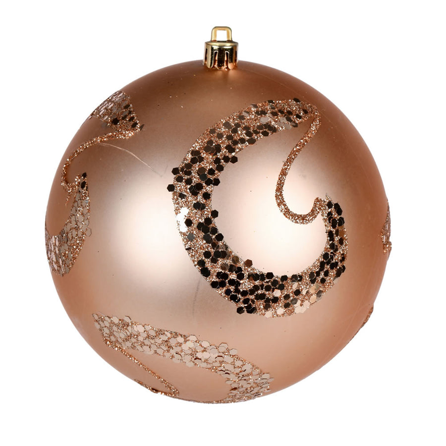 4.75" Café Latte Matte Sequin Orn
