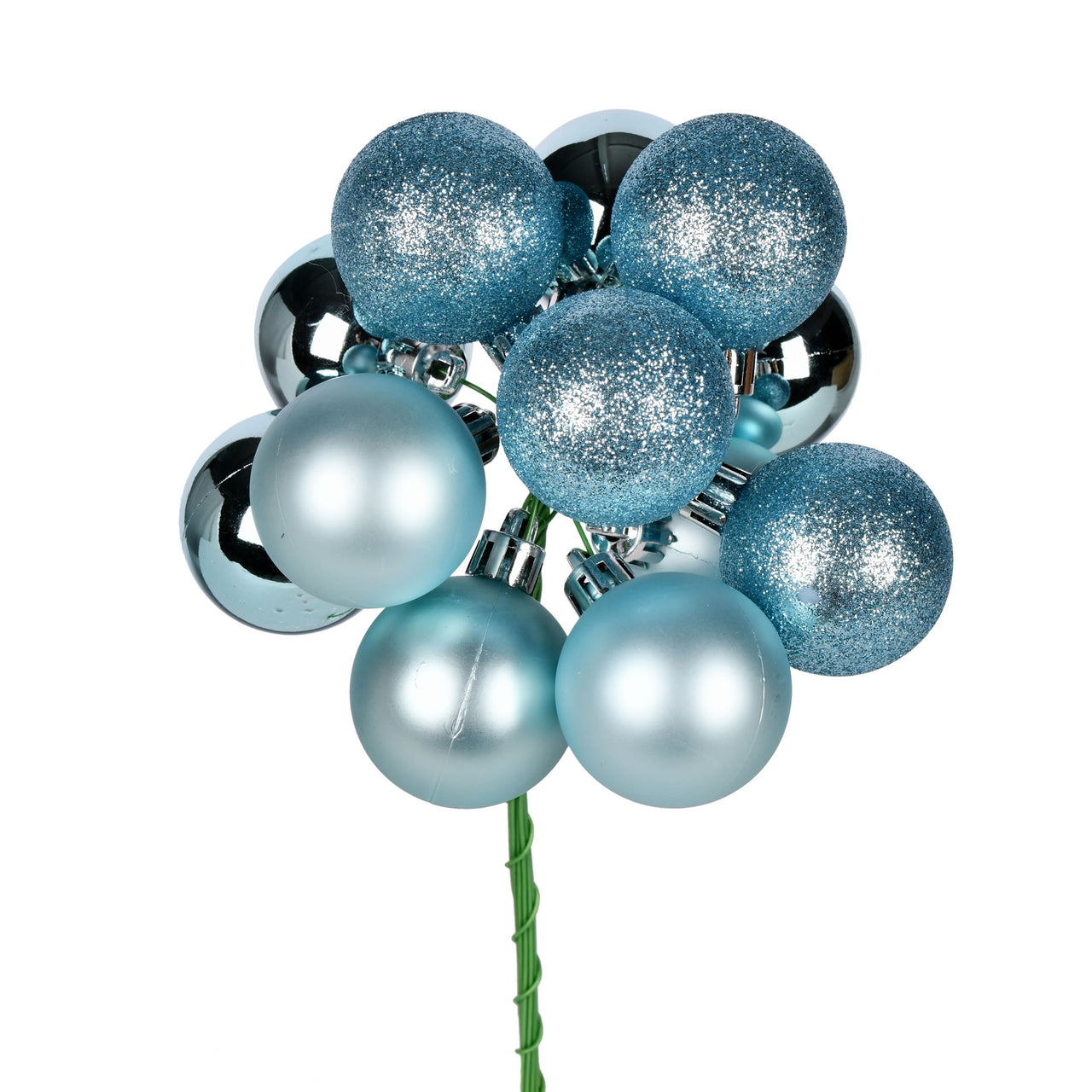 12" Baby Blue Ball Ornament Pick