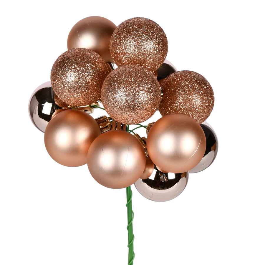 12" Café Latte Ball Ornament Pick
