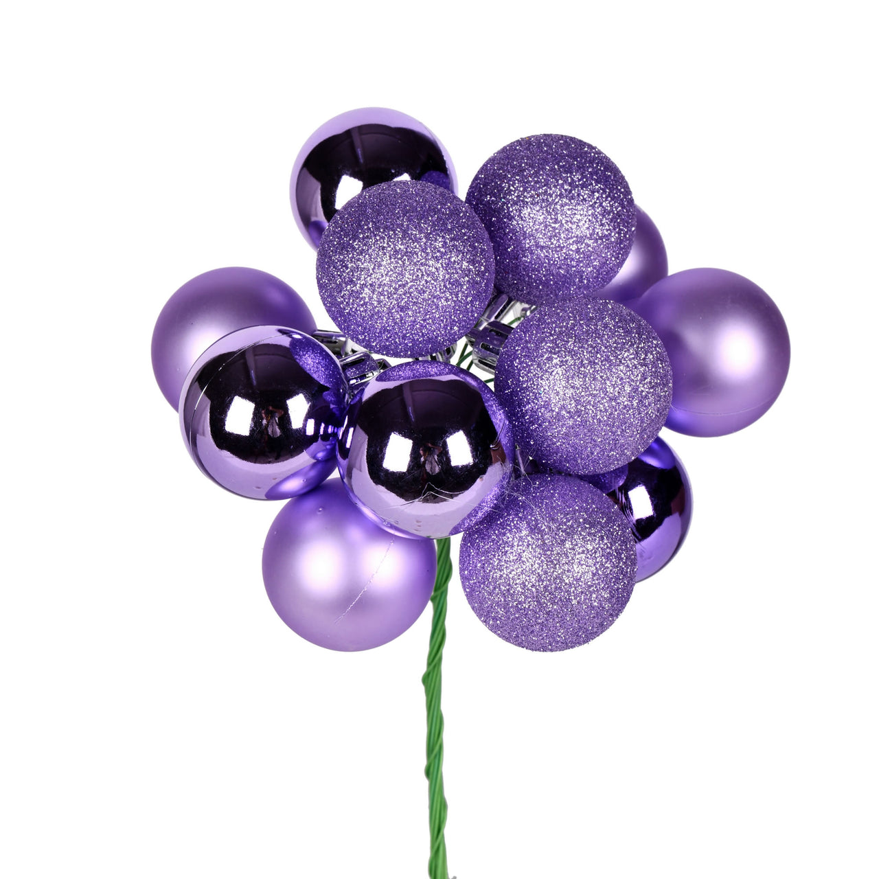 12" Lavender Ball Ornament Pick