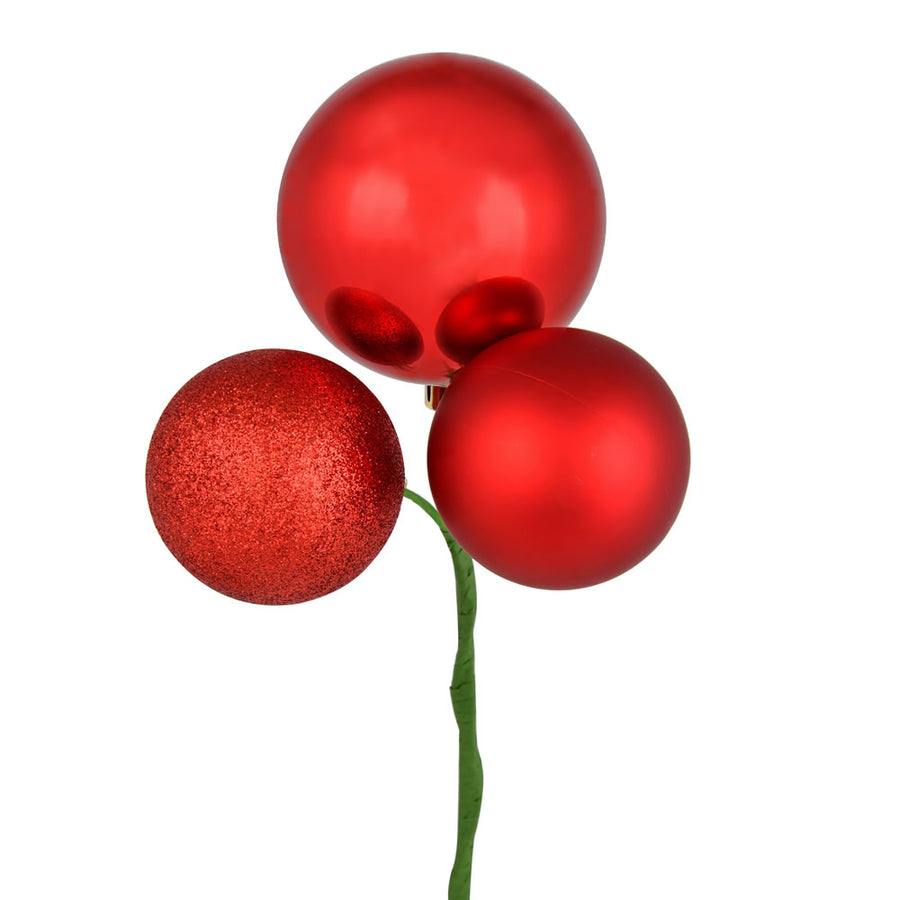 18" Red Ornament Pick