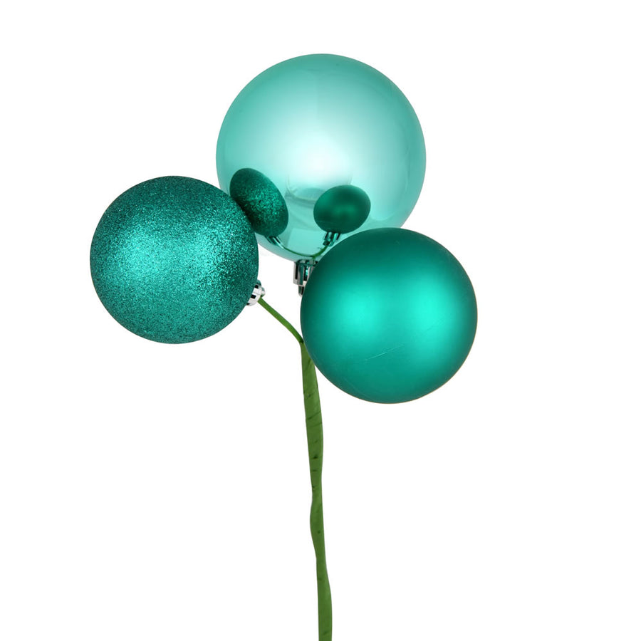 18" Teal Ornament Pick