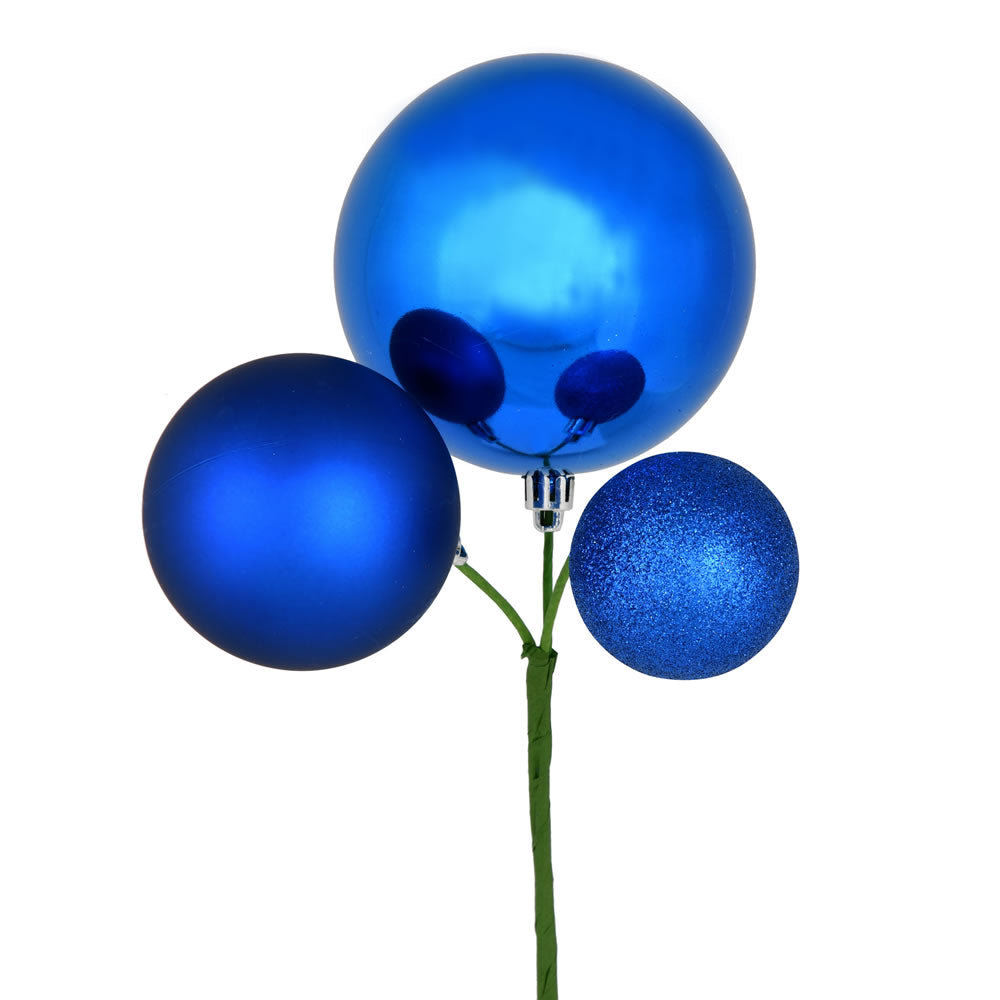 18" Blue Ornament Pick