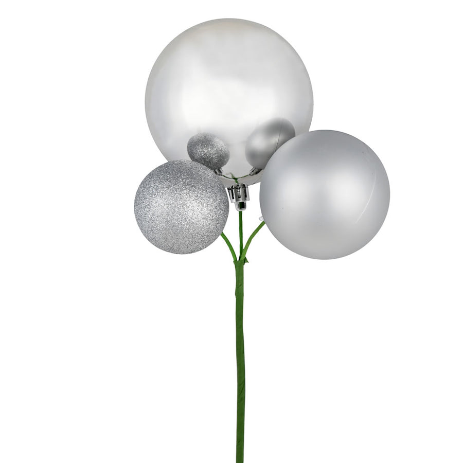 18" Silver Ornament Pick