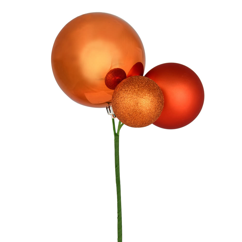 18" Burnish Orange Ornament Pick