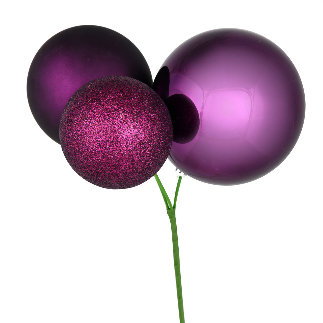 18" Plum Ornament Pick