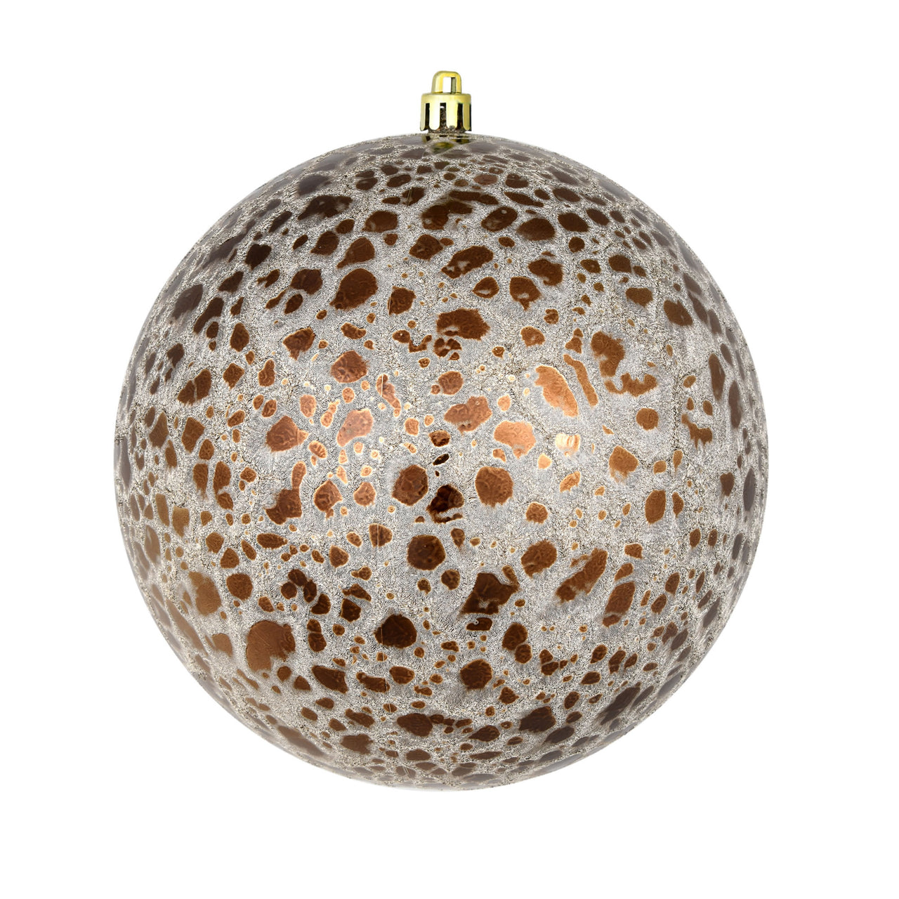 4" Mocha Crackle Ball Ornament
