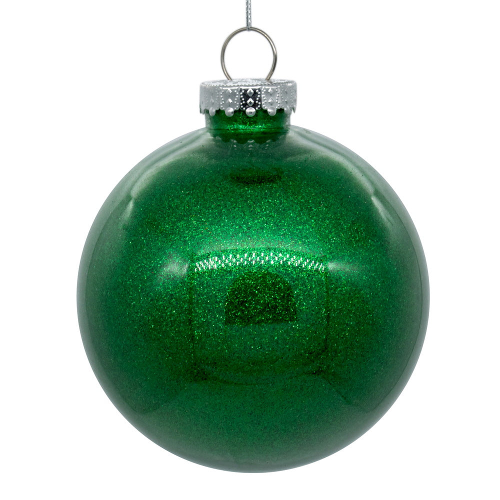 4.75" Green Glitter Clear Ball