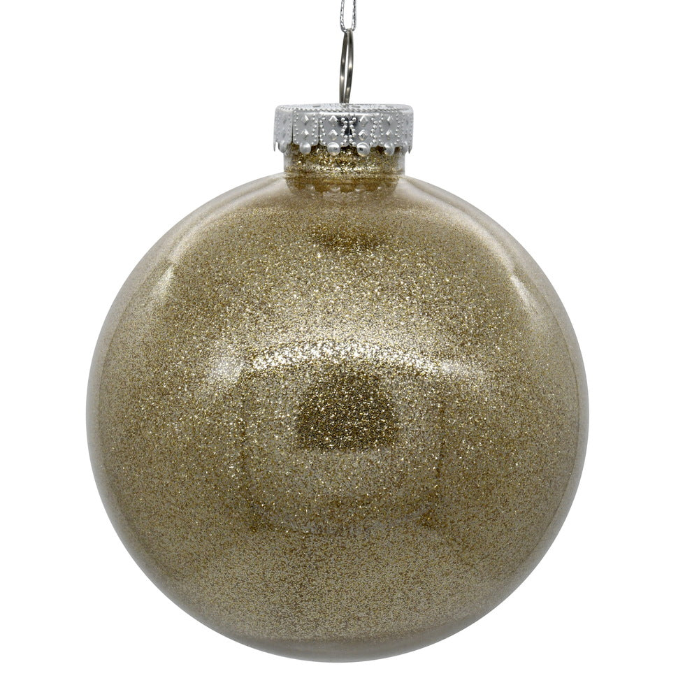 3" Oat Glitter Clear Ball
